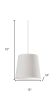 White Drum Textile Chandelier With White Shades