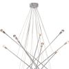 Silver Multi Light Metal Dimmable Chandelier