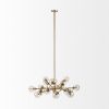 Gold Sputnik Style Eighteen Bulb Dimmable Chandelier