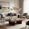Gold Sputnik Style Eighteen Bulb Dimmable Chandelier