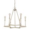 Gold Candle Style Six Light Metal Dimmable Chandelier
