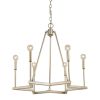 Gold Candle Style Six Light Metal Dimmable Chandelier