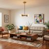 Gold Four Light Metal Dimmable Chandelier