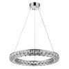 Silver Unique Statement Metal and Glass LED Dimmable Chandelier With Silver Shades