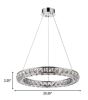 Silver Unique Statement Metal and Glass LED Dimmable Chandelier With Silver Shades