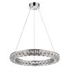 Silver Unique Statement Metal and Glass LED Dimmable Chandelier With Silver Shades