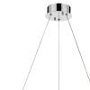 Silver Unique Statement Metal and Glass LED Dimmable Chandelier With Silver Shades