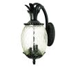 10" Black And Clear Metal and Glass Three Lights Flush Mounted Sconce
