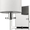 5" Silver And White Metal Flush Mounted Sconce