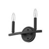 7" Black Metal Vanity Flush Mounted Sconce