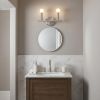 7" Silver Metal Vanity Flush Mounted Sconce