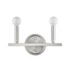7" Silver Metal Vanity Flush Mounted Sconce