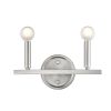 7" Silver Metal Vanity Flush Mounted Sconce