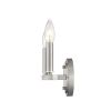 7" Silver Metal Vanity Flush Mounted Sconce