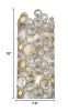 8" Silver Metal Two Light Flush Mounted Sconce