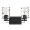 10" Black And Clear Metal Vanity Flush Mounted Sconce