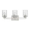 10" Silver And Clear Metal and Glass Vanity Flush Mounted Sconce