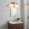 12" Brass And White Metal Vanity Flush Mounted Sconce