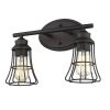 9" Bronze Metal Vanity Flush Mounted Sconce