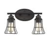 9" Bronze Metal Vanity Flush Mounted Sconce