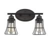 9" Bronze Metal Vanity Flush Mounted Sconce