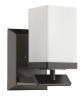 5" Black And White Metal Flush Mounted Sconce