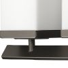 8" Black And White Metal and Glass Vanity Flush Mounted Sconce
