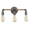 2" Black Metal Vanity Flush Mounted Sconce