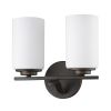 11" Black And White Metal Flush Mounted Sconce