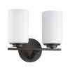 11" Black And White Metal Flush Mounted Sconce