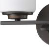11" Black And White Metal Flush Mounted Sconce