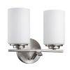 11" Silver And White Metal Flush Mounted Sconce
