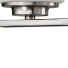 11" Silver And White Metal Flush Mounted Sconce
