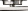 11" Silver And White Metal Flush Mounted Sconce