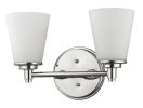 10" Silver And White Metal and Glass Vanity Flush Mounted Sconce