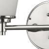 10" Silver And White Metal and Glass Vanity Flush Mounted Sconce