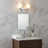 10" Silver And White Metal and Glass Vanity Flush Mounted Sconce
