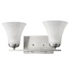 8" Silver And White Metal and Glass Vanity Flush Mounted Sconce