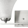 8" Silver And White Metal and Glass Vanity Flush Mounted Sconce