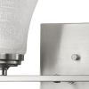 8" Silver And White Metal and Glass Vanity Flush Mounted Sconce