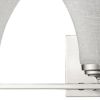26" Silver And White Metal and Glass Three Lights Flush Mounted Sconce
