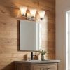 26" Silver And White Metal and Glass Three Lights Flush Mounted Sconce
