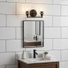 8" Black And Clear Metal Vanity Flush Mounted Sconce