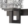 6" Black And Clear Metal Vanity Flush Mounted Sconce