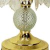15" Gold And Faux Crystals Chandelier Style Table Lamp