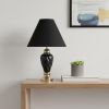 Gold and Navy Blue Table Lamp with Navy Blue Shade