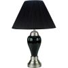 27" Black and Silver Ceramic Urn Table Lamp With Black Empire Shade