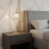 27" Gold Metal Chandelier Faux Crystal Table Lamp
