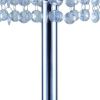 26" Silver Glam Two Tier Chandelier USB Table Lamp