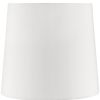 17" White Metal Bedside Table Lamp With Off-White Shade